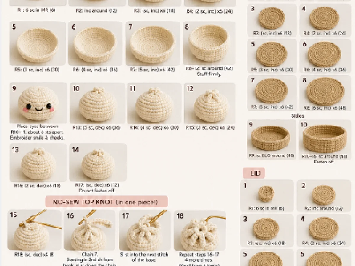 Crochet Dumpling No-Sew Pattern