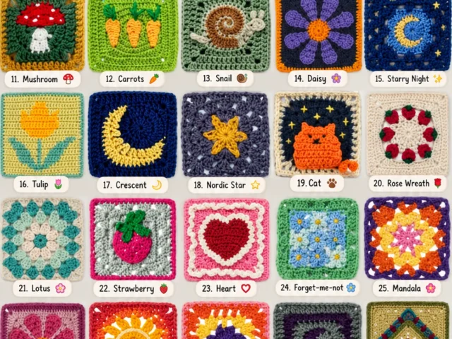 Image showing 35 Crochet Granny Square Designs