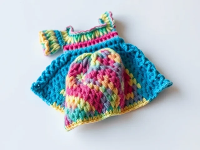 Image showing Colorful Crocheted Dress