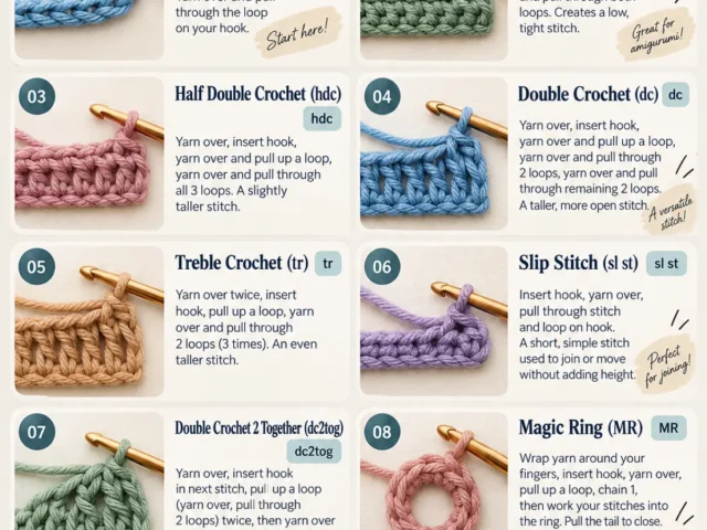 Image showing Learn the crochet basic stitches for beginners