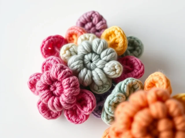 Image showing Crochet Bobble Flowers