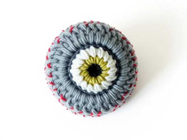 Image showing crochet eyeballs