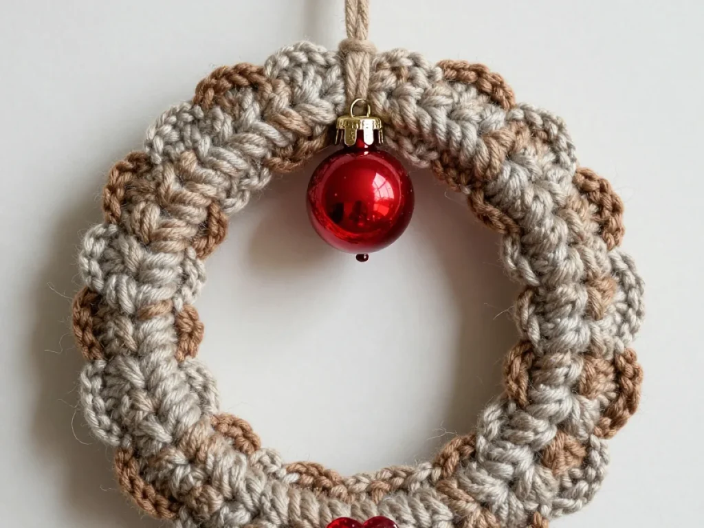 Image showing crocheted wreath ornament