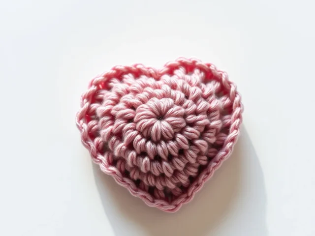 Image showing crochet heart pattern