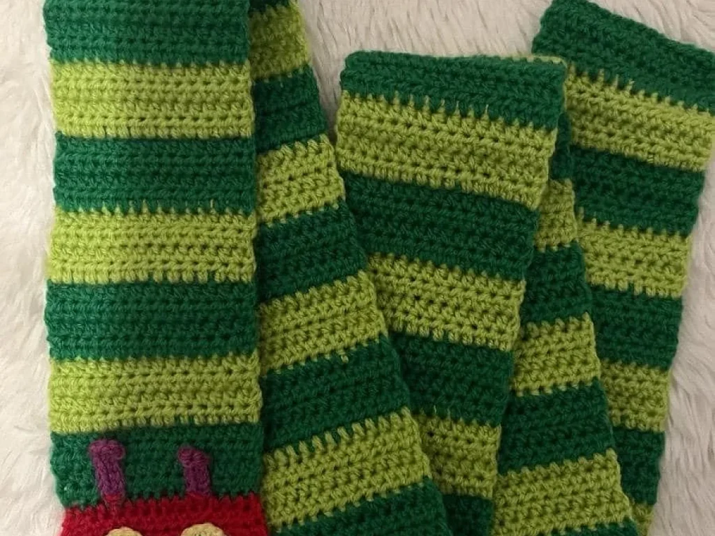 Image showing Hungry Caterpillar Crochet Scarf Pattern