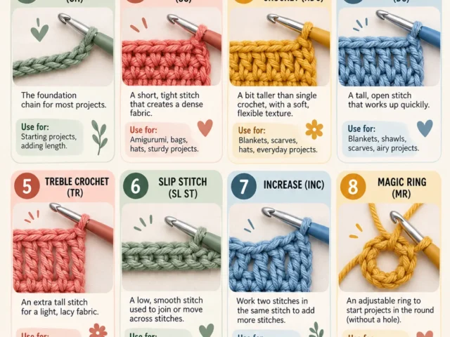 Image showing Learn 8 beginner crochet stitches