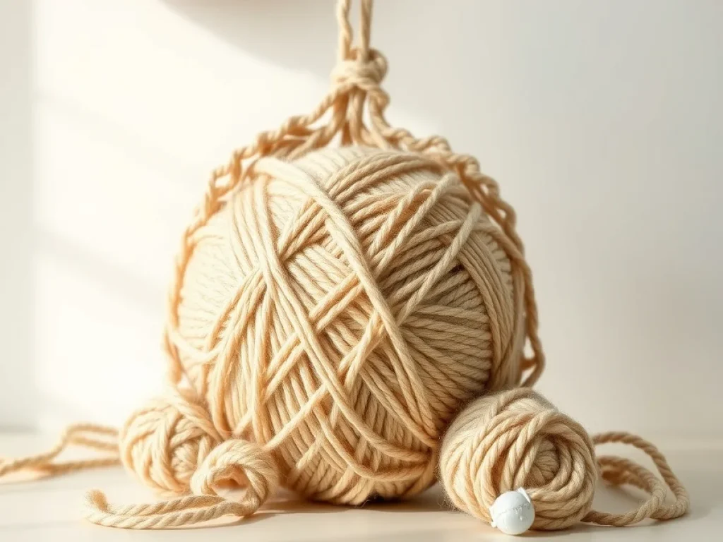 Image showing yarn ball hanging storage organizer